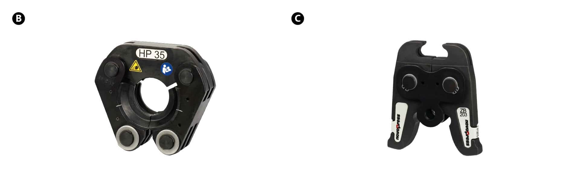 KAN-therm — Sistēma Sprinkler Inox — Novopress saspiedējs ar žokļiem, adapteri un savilcēju