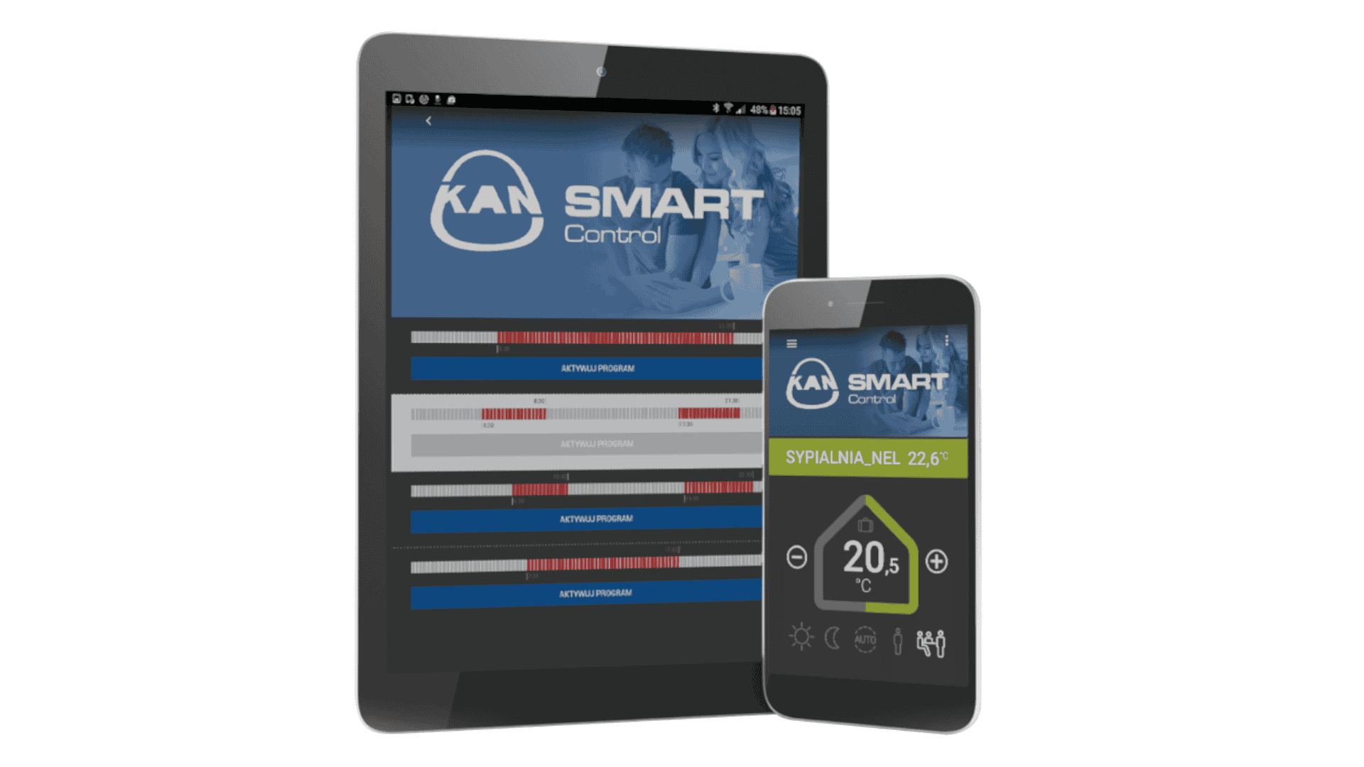KAN-therm — Automātika SMART un Basic+ — Lietotne KAN Smart Control